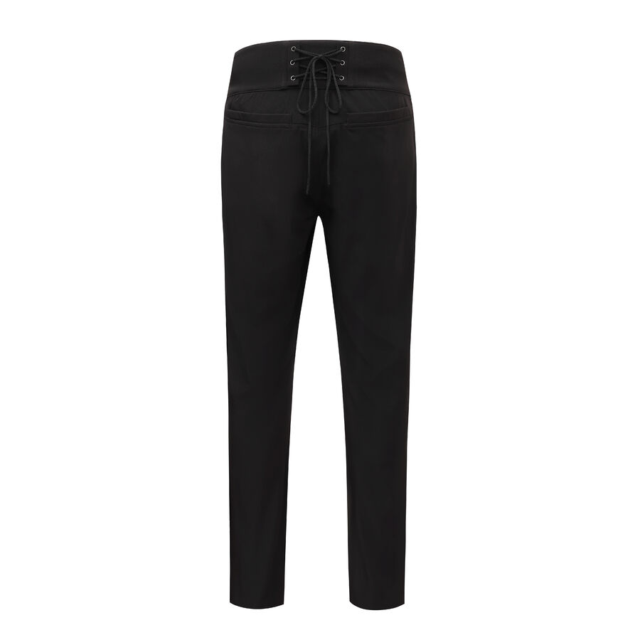 photo n&deg;2 : Pantalon coton noir steampunk taille haute &agrave; boutons Argent&eacute;s