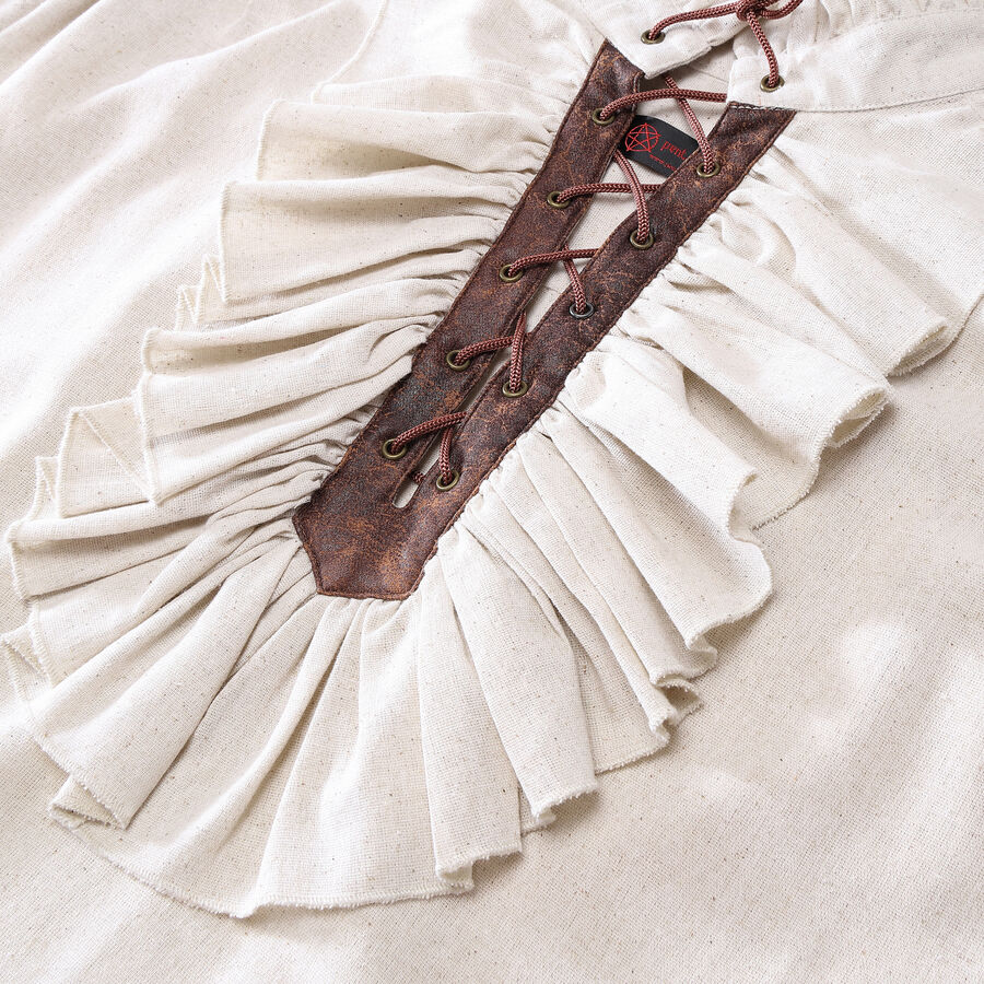 photo n°4 : Chemise médiévale homme avec laçage et empiècements simili cuir