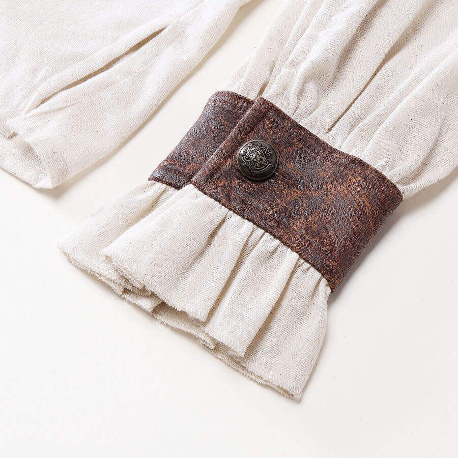 photo n°7 : Chemise médiévale homme avec laçage et empiècements simili cuir