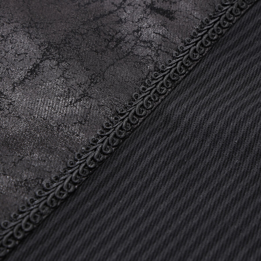 photo n°5 : Gilet steampunk victorien homme - simili cuir patiné et tissu rayé noir