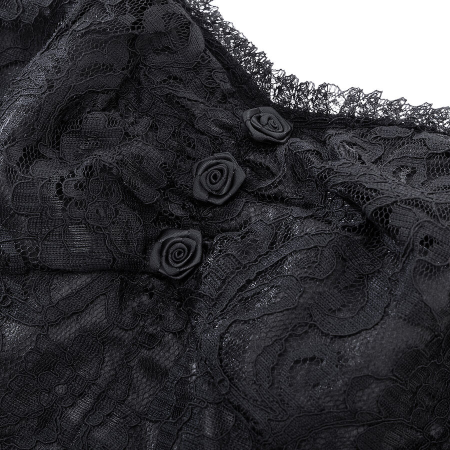 photo n&deg;12 : Robe bustier gothique &agrave; corset et longue tra&icirc;ne en tulle