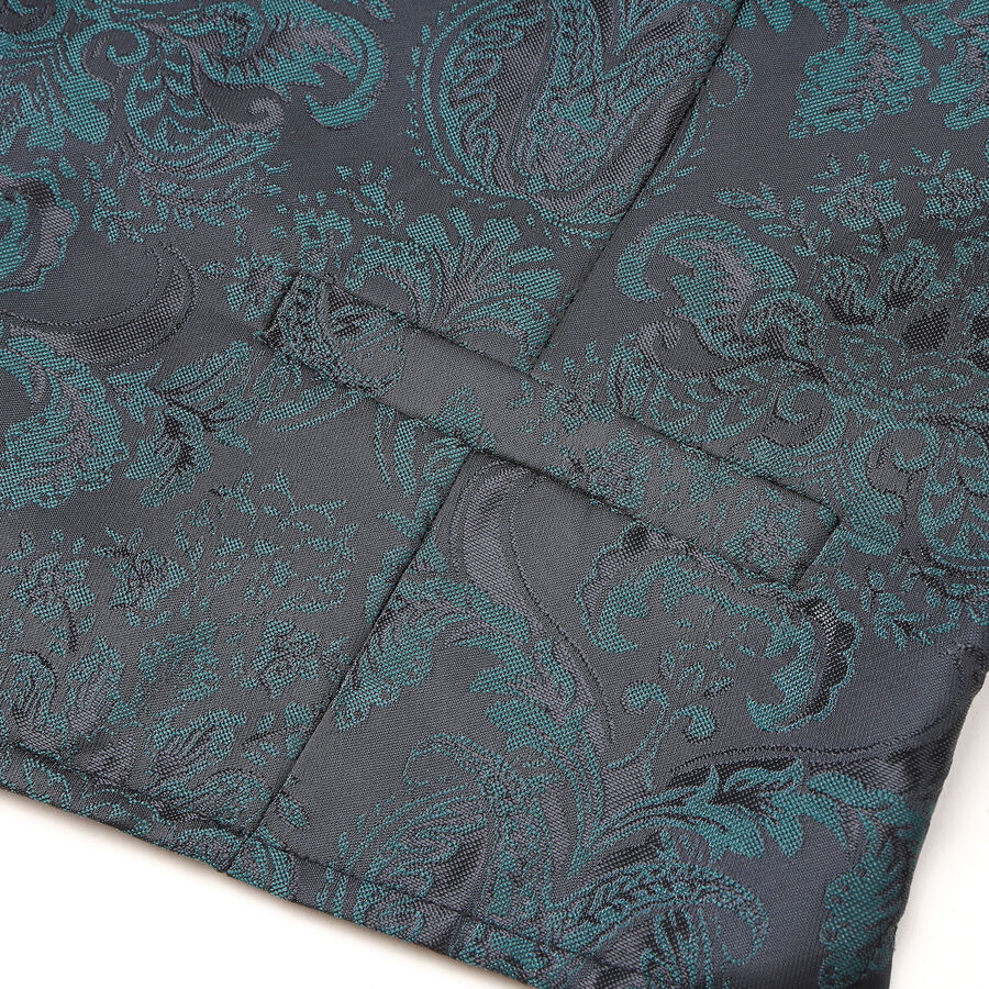 photo n°6 : Gilet victorien steampunk homme - brocart vert/noir à boutons décoratifs