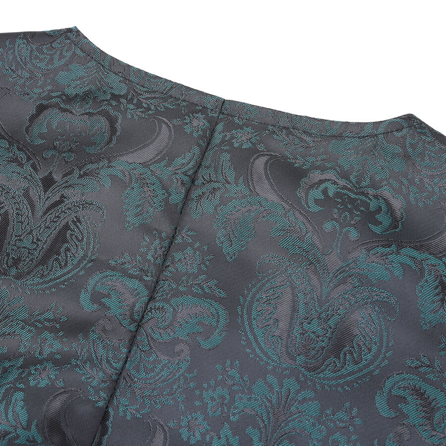 photo n°7 : Gilet victorien steampunk homme - brocart vert/noir à boutons décoratifs