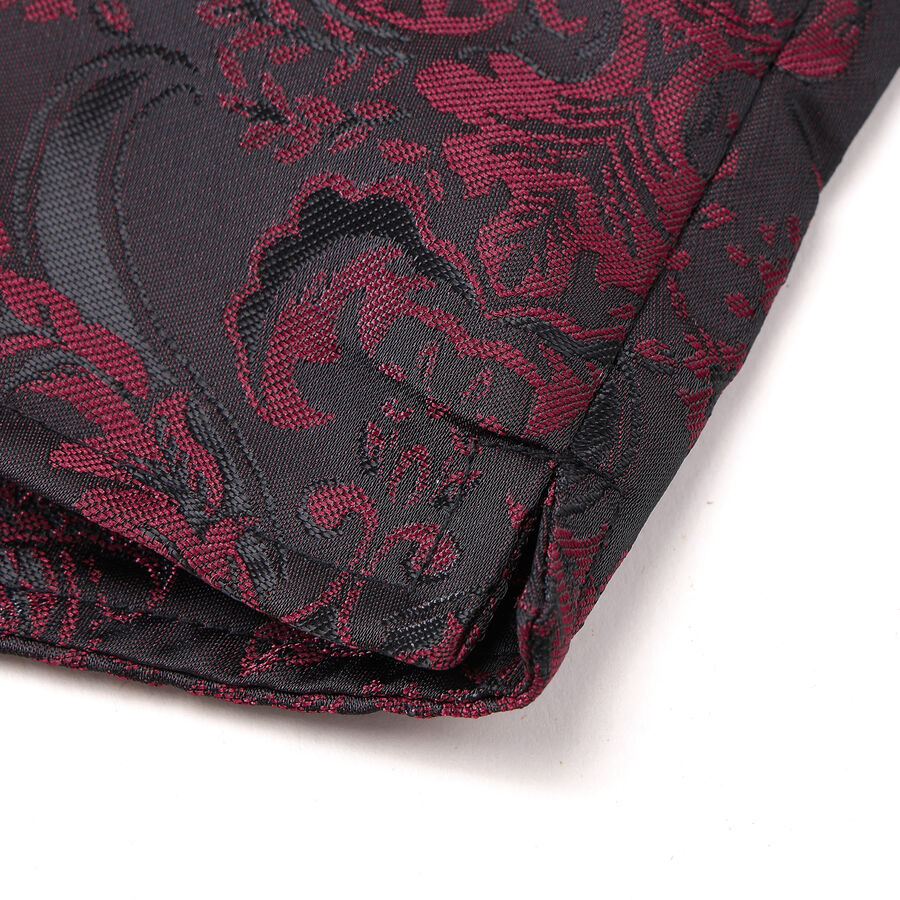 photo n°9 : Gilet victorien steampunk homme - brocart bordeaux/noir à boutons décoratifs