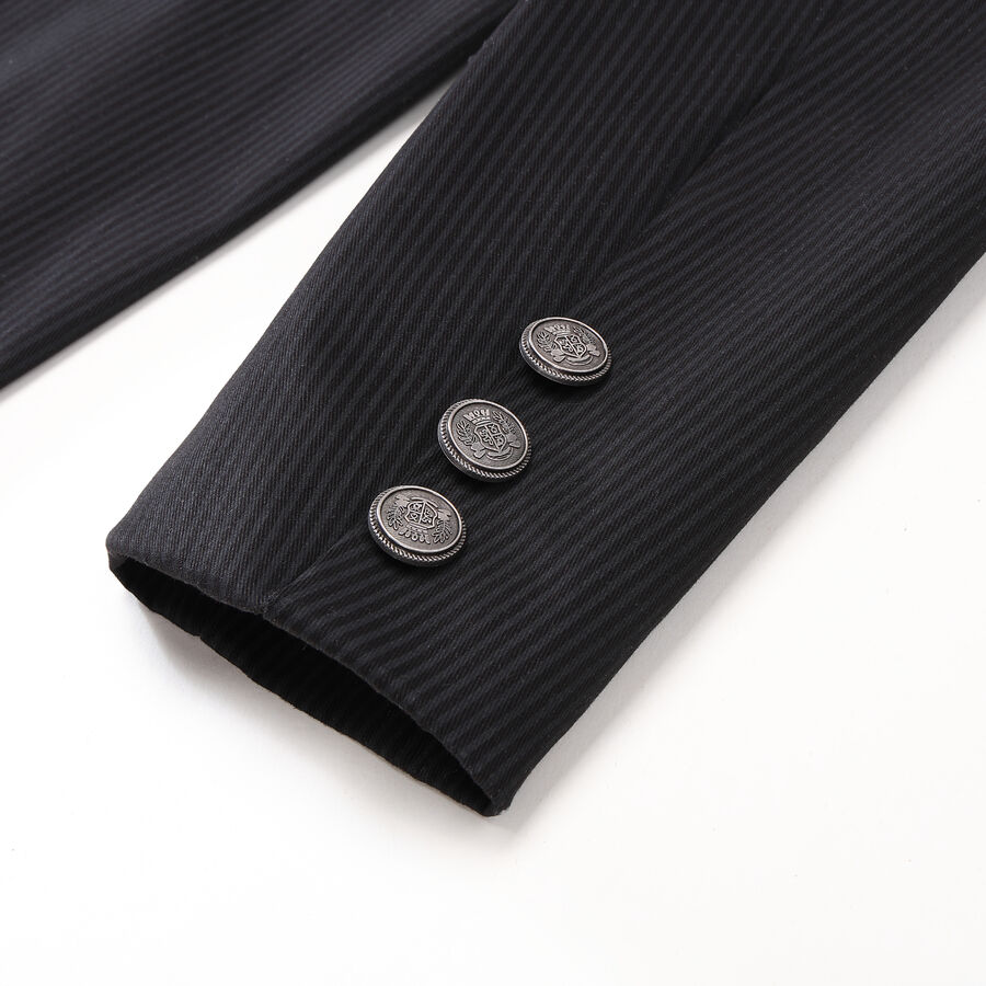 photo n&deg;4 : Veste steampunk homme ray&eacute;e avec imitation cuir et engrenages