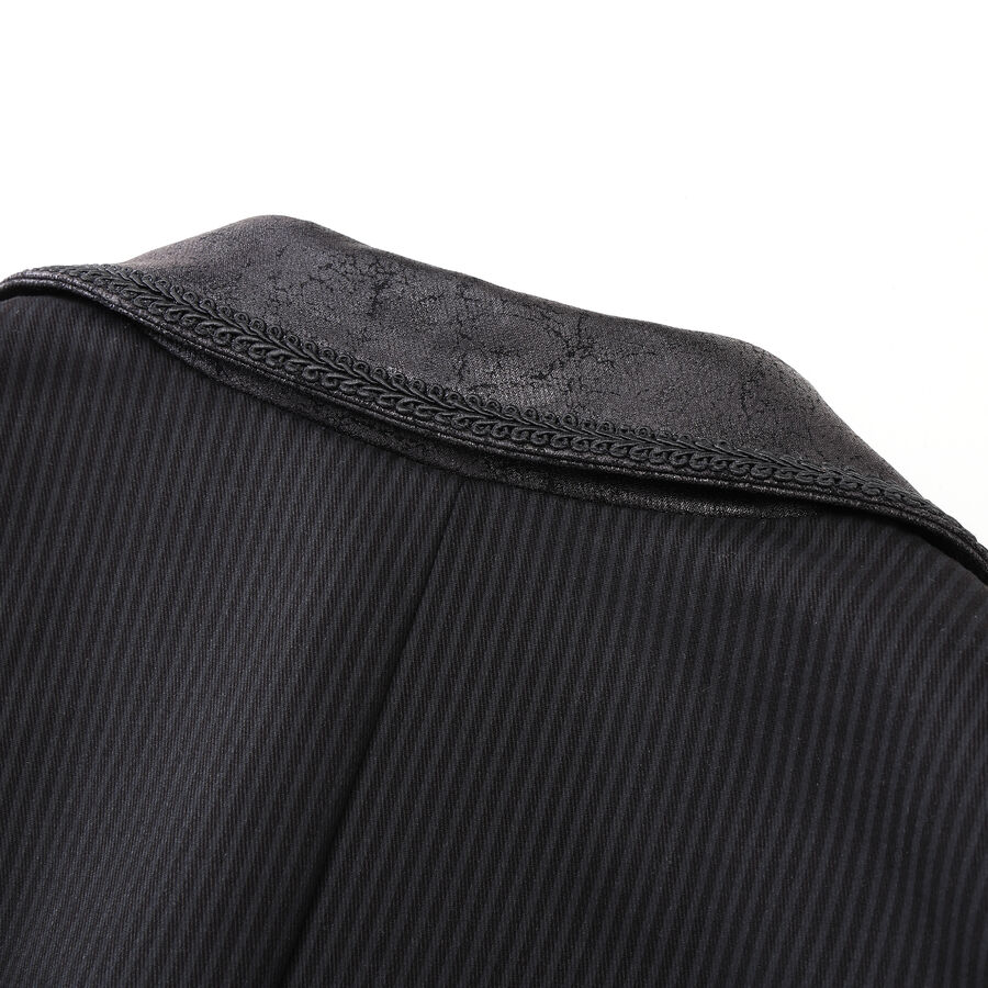 photo n&deg;5 : Veste steampunk homme ray&eacute;e avec imitation cuir et engrenages