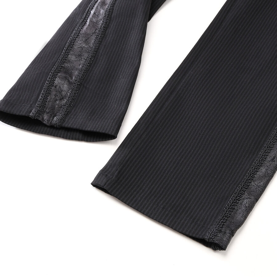 photo n&deg;8 : Pantalon ray&eacute; steampunk taille haute &agrave; boutons argent