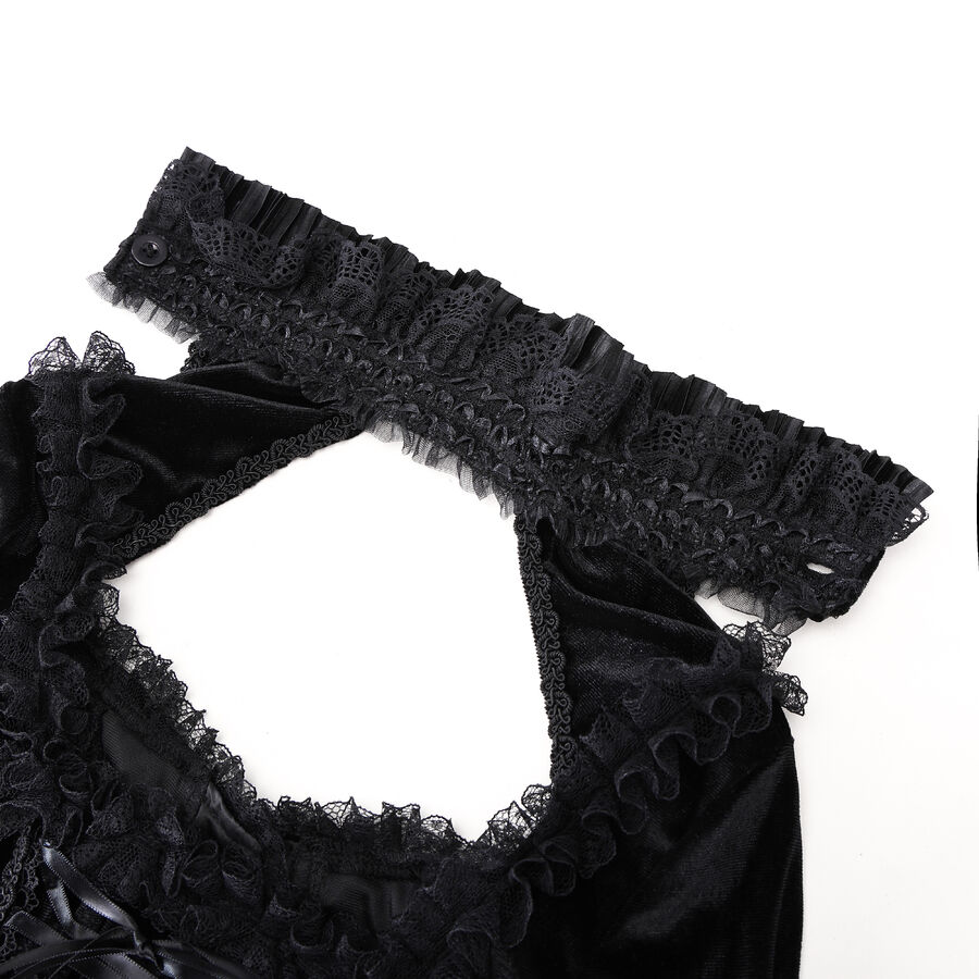 photo n&deg;7 : Haut gothique en velours avec dentelle