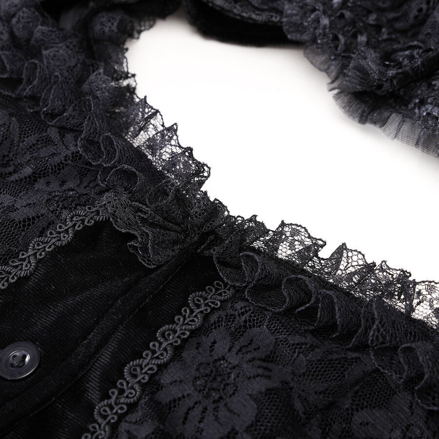 photo n&deg;8 : Haut gothique en velours avec dentelle