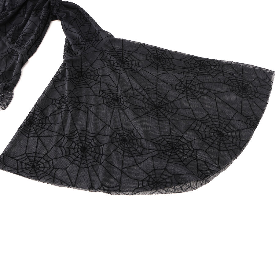 photo n&deg;8 : Bol&eacute;ro gothique en dentelle noire avec manches &eacute;vas&eacute;es motif toile d'araign&eacute;e