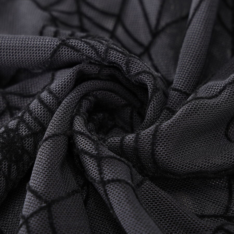 photo n&deg;10 : Bol&eacute;ro gothique en dentelle noire avec manches &eacute;vas&eacute;es motif toile d'araign&eacute;e