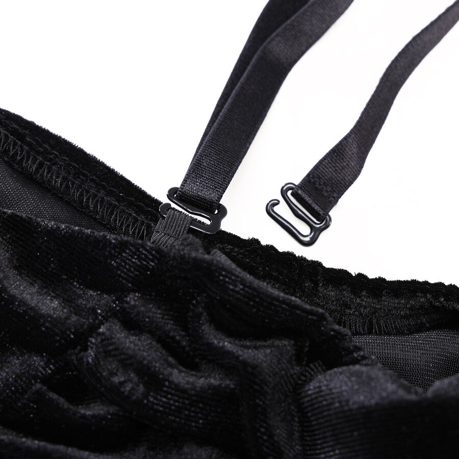 photo n&deg;5 : Top gothique en velours extensible &agrave; &eacute;paules d&eacute;nud&eacute;es, manches &eacute;vas&eacute;es