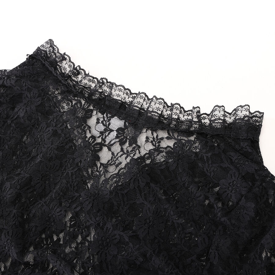 photo n&deg;8 : Bol&eacute;ro gothique en dentelle noire &agrave; manches &eacute;vas&eacute;es