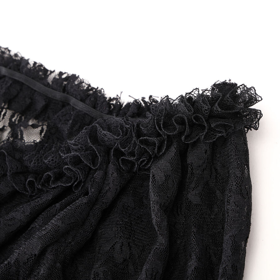 photo n&deg;5 : Blouse gothique en dentelle noire &eacute;paules d&eacute;nud&eacute;es, manches longues