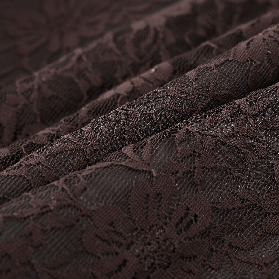 photo n&deg;10 : Jupe corset steampunk longue en coton ray&eacute; marron et dentelle