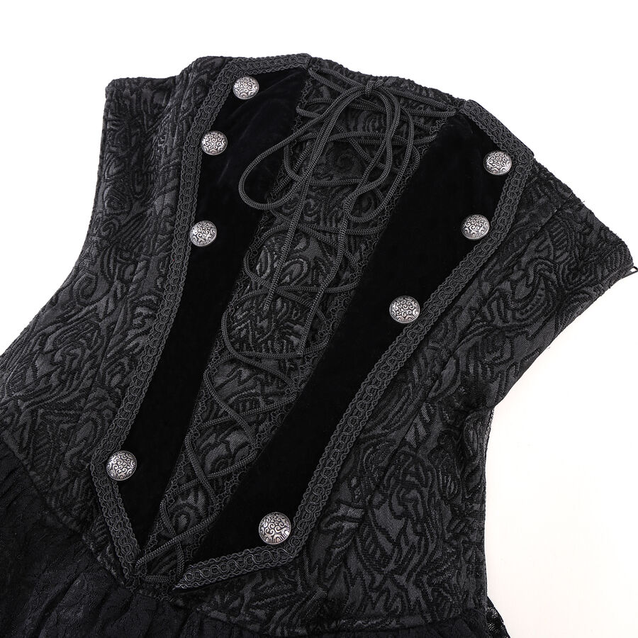 photo n°3 : Robe corset gothique victorienne noire rouge - Édition Minuit