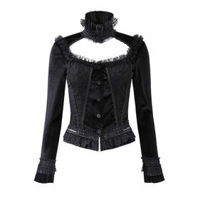 Haut gothique en velours avec dentelle