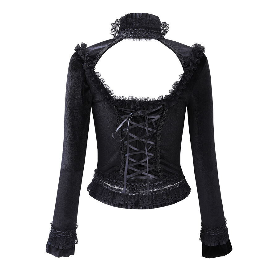 photo n&deg;2 : Haut gothique en velours avec dentelle