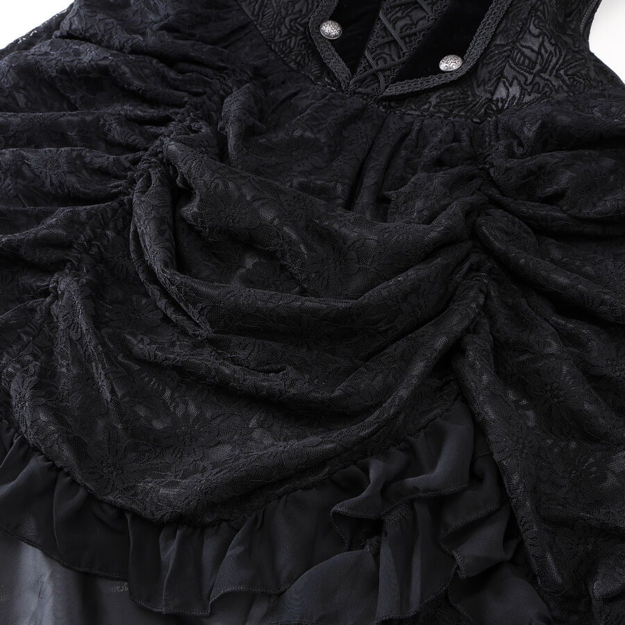 photo n°8 : Robe corset gothique victorienne noire rouge - Édition Minuit