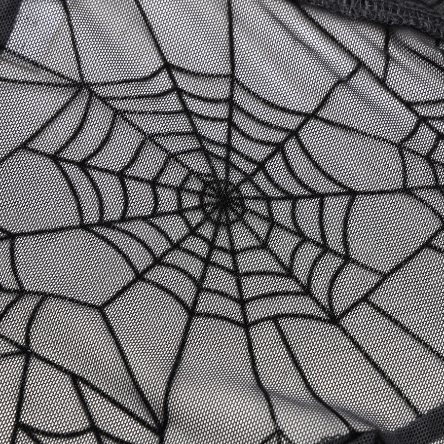 photo n&deg;9 : Bol&eacute;ro gothique en dentelle noire avec manches &eacute;vas&eacute;es motif toile d'araign&eacute;e