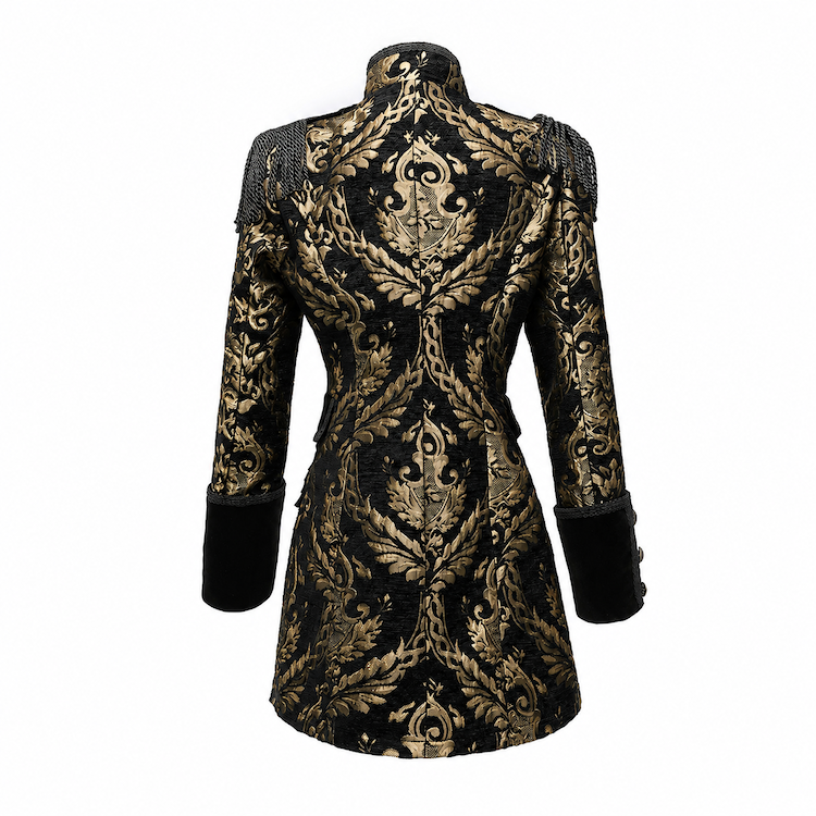 photo n&deg;8 : Veste longue militaire baroque &agrave; &eacute;paulettes - Pentagramme
