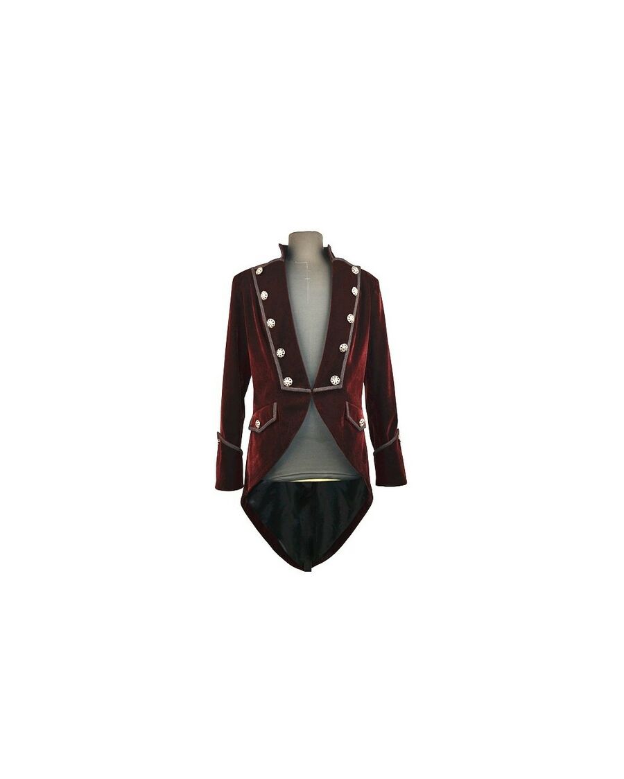 photo n°5 : Veste Homme Queue de Pie Gothique Aristocrate Victorien rougr