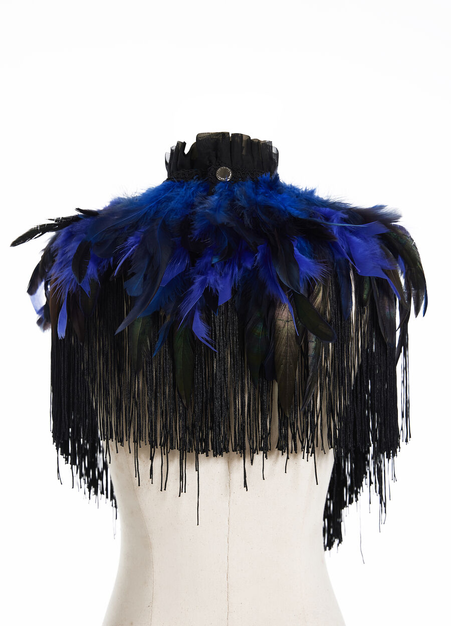 photo n°8 : Boléro gothique à plumes bleu