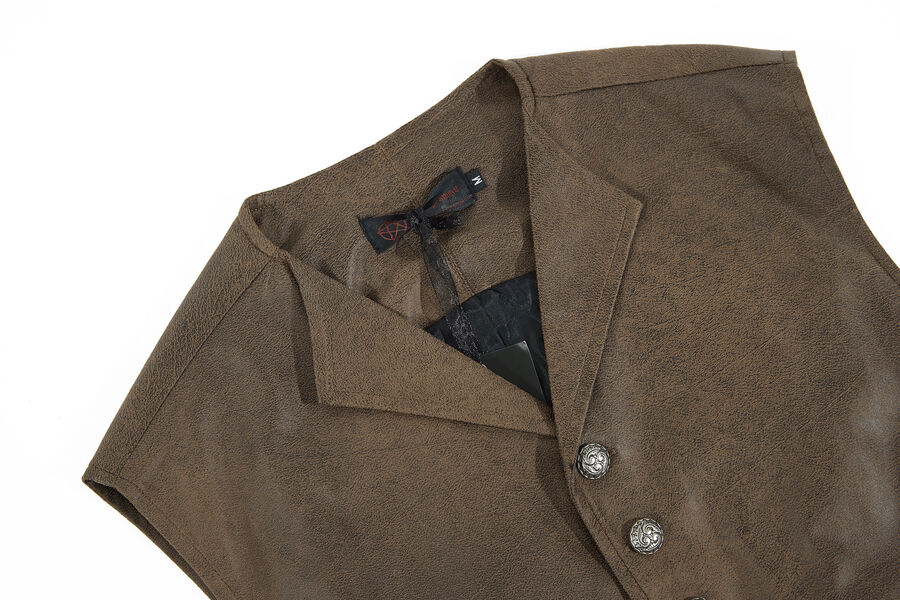 photo n°6 : Gilet Homme Gothique Steampunk Victorien Brocard blanc