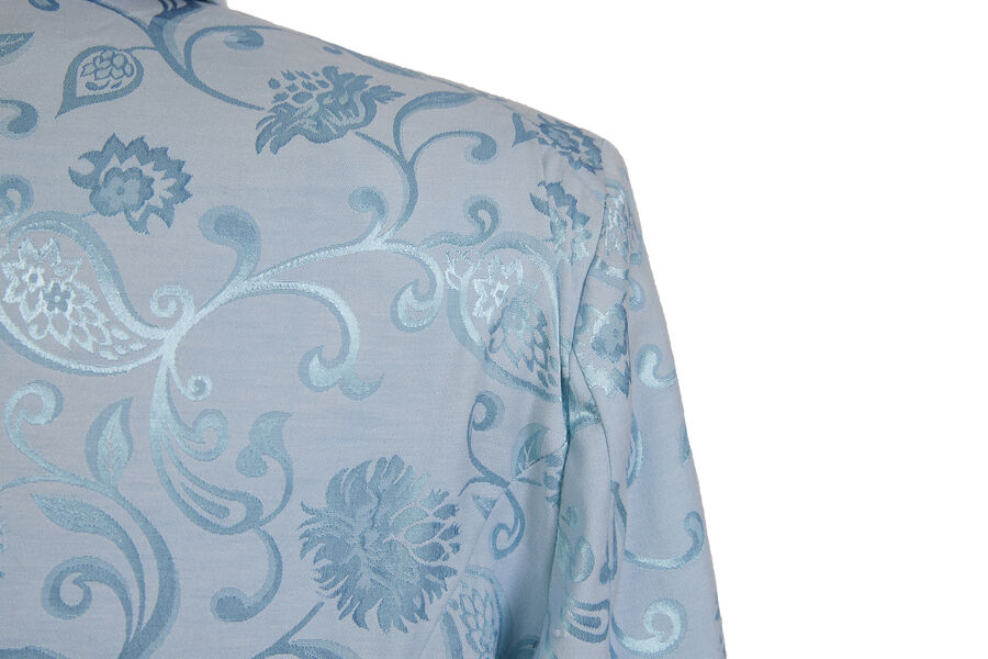 photo n°8 : Manteau Homme Gothique Aristocrate Victorien Brocard Bleu