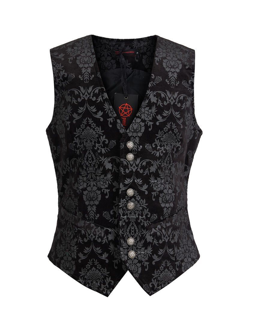 photo n°5 : Gilet Homme Gothique Steampunk Victorien velour Noir