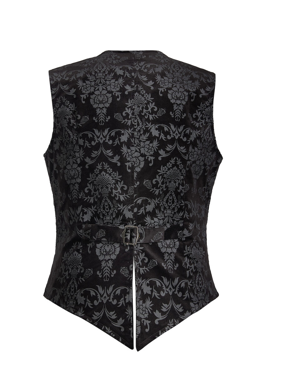 photo n°6 : Gilet Homme Gothique Steampunk Victorien velour Noir