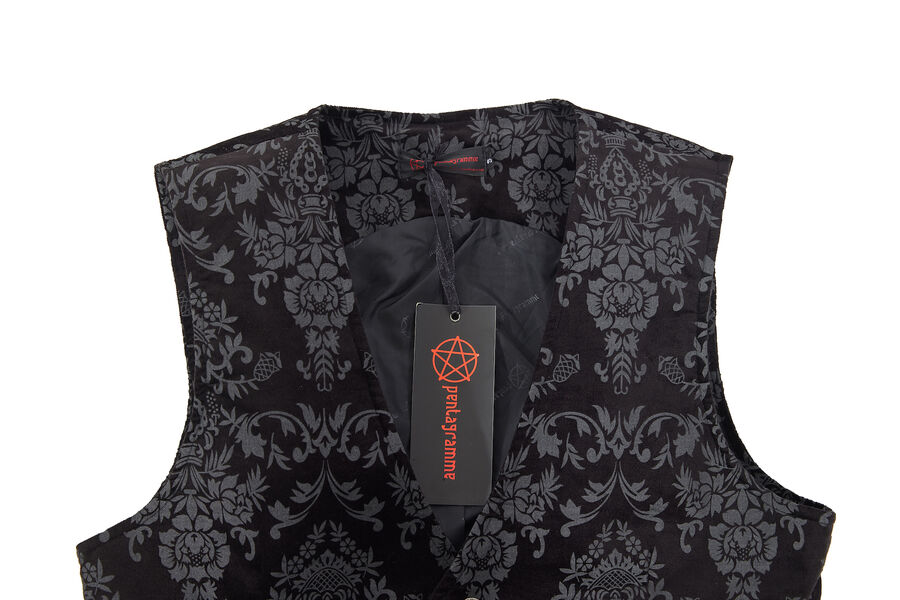 photo n°7 : Gilet Homme Gothique Steampunk Victorien velour Noir