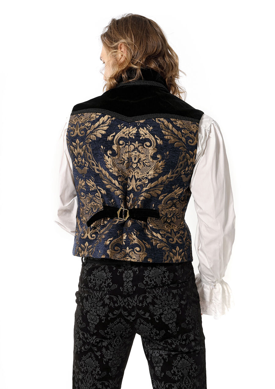 photo n°2 : Gilet Homme Gothique Steampunk Victorien Brocard gold