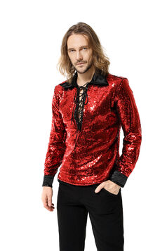 chemise-homme-a-paillette-rock-metal