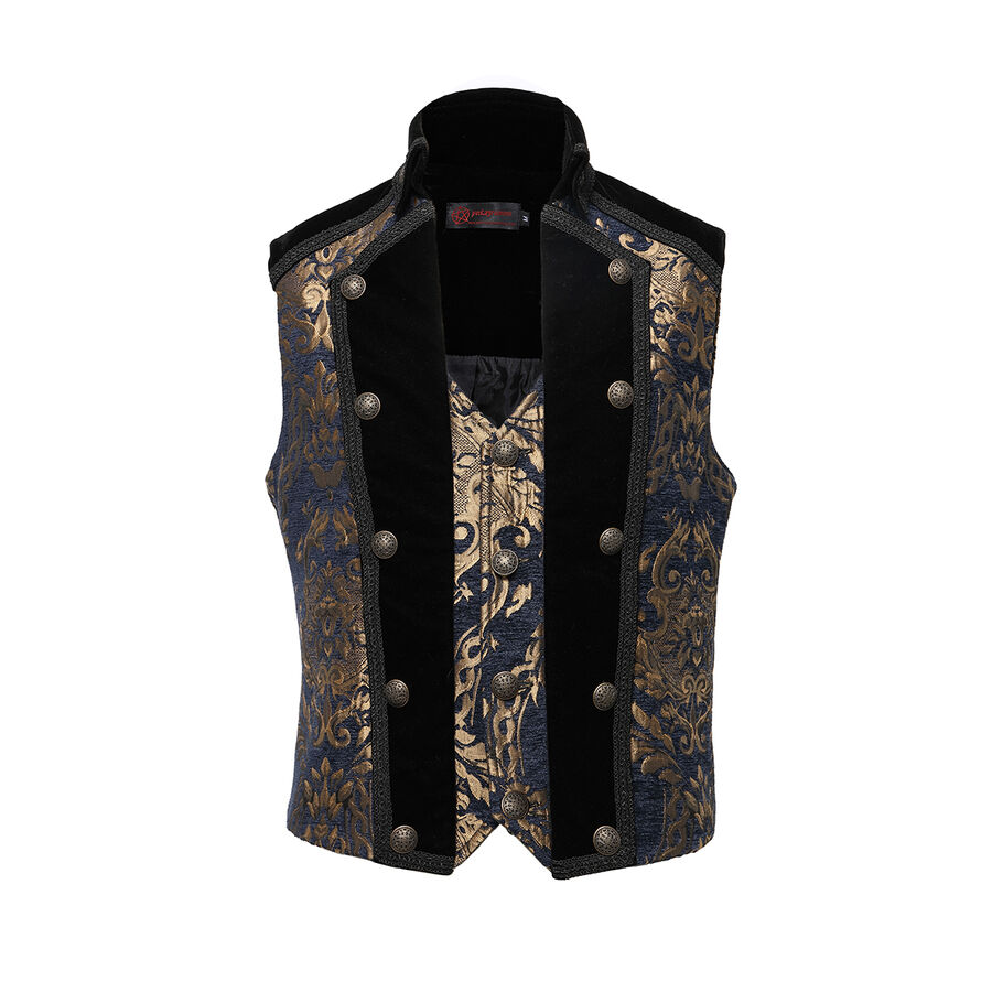 photo n°4 : Gilet Homme Gothique Steampunk Victorien Brocard gold