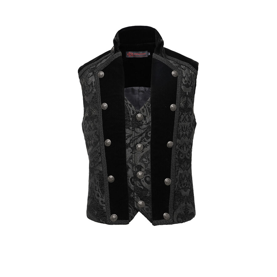 photo n°6 : Gilet Homme Gothique Steampunk Victorien Brocard black