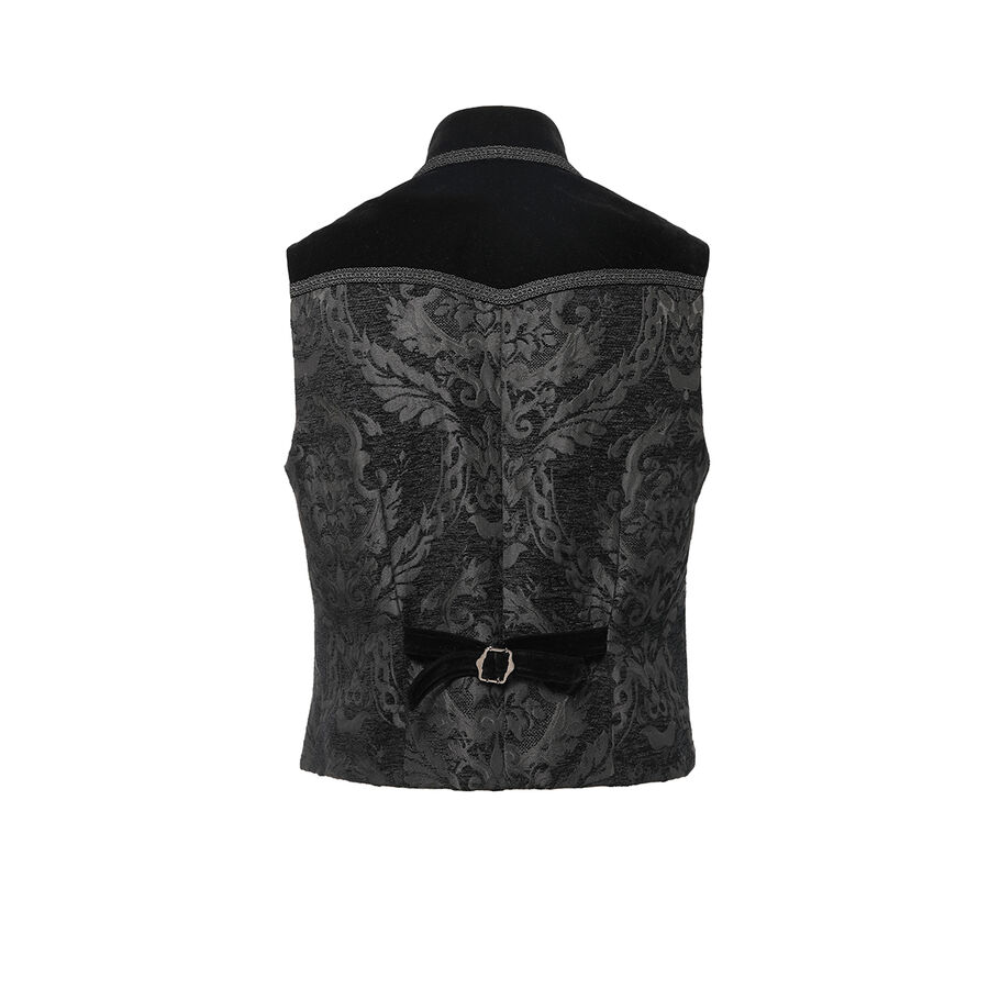 photo n°7 : Gilet Homme Gothique Steampunk Victorien Brocard black