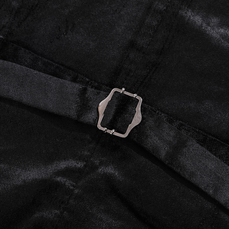 photo n°10 : Gilet Homme Gothique Steampunk Victorien velour Noir