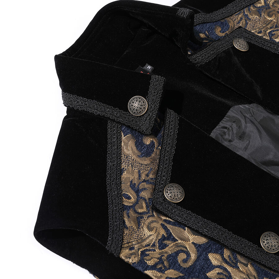 photo n°7 : Gilet Homme Gothique Steampunk Victorien Brocard gold