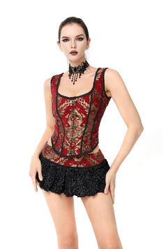 top femme jacquard style baroque