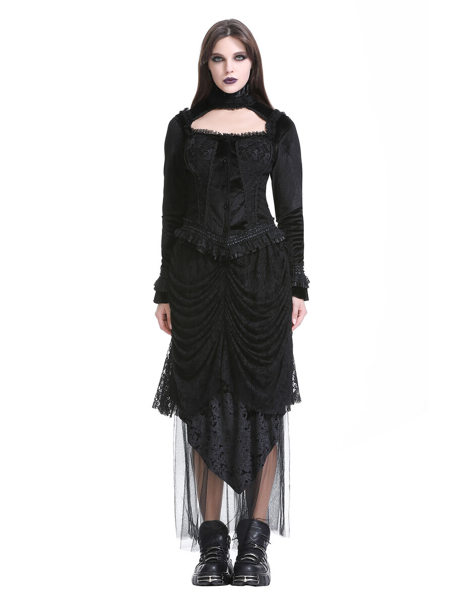 photo n&deg;14 : Haut gothique en velours avec dentelle