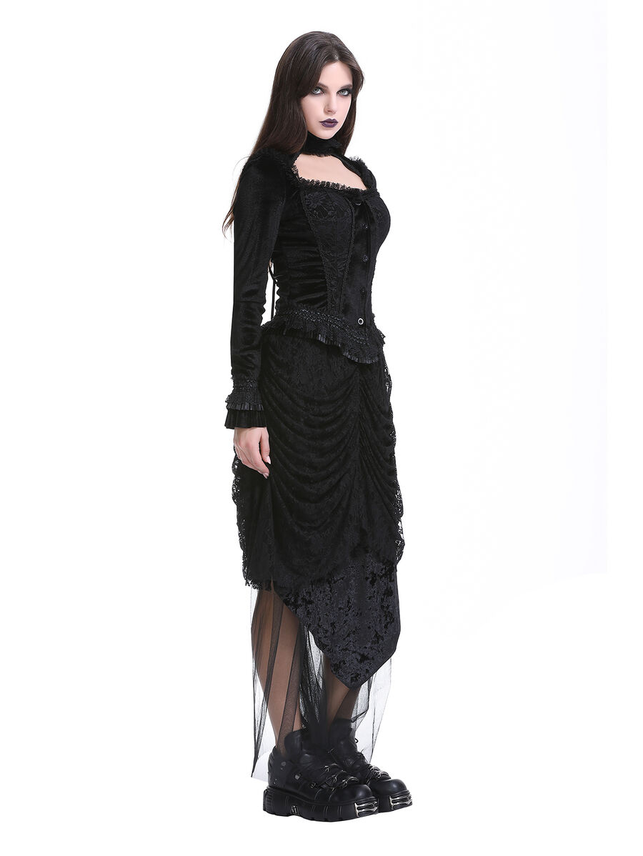 photo n&deg;16 : Haut gothique en velours avec dentelle