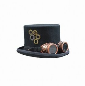 chapeau gothique steampunk haut de forme unisexe