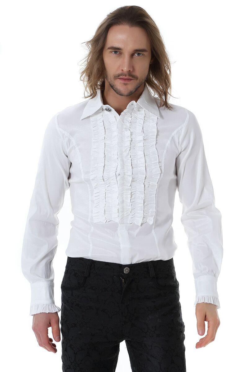 Chemise à jabot classique Blanche