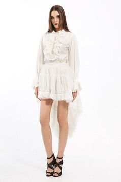 Chemise à Jabot Victorienne, pour Femme