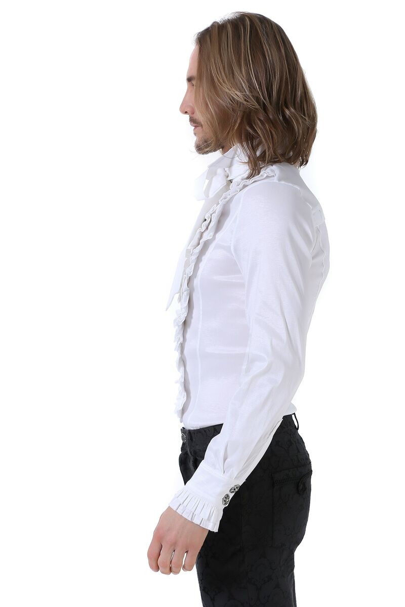 photo n°2 : Chemise Blanche Gothique Aristocrate Victorien Homme Taffetas