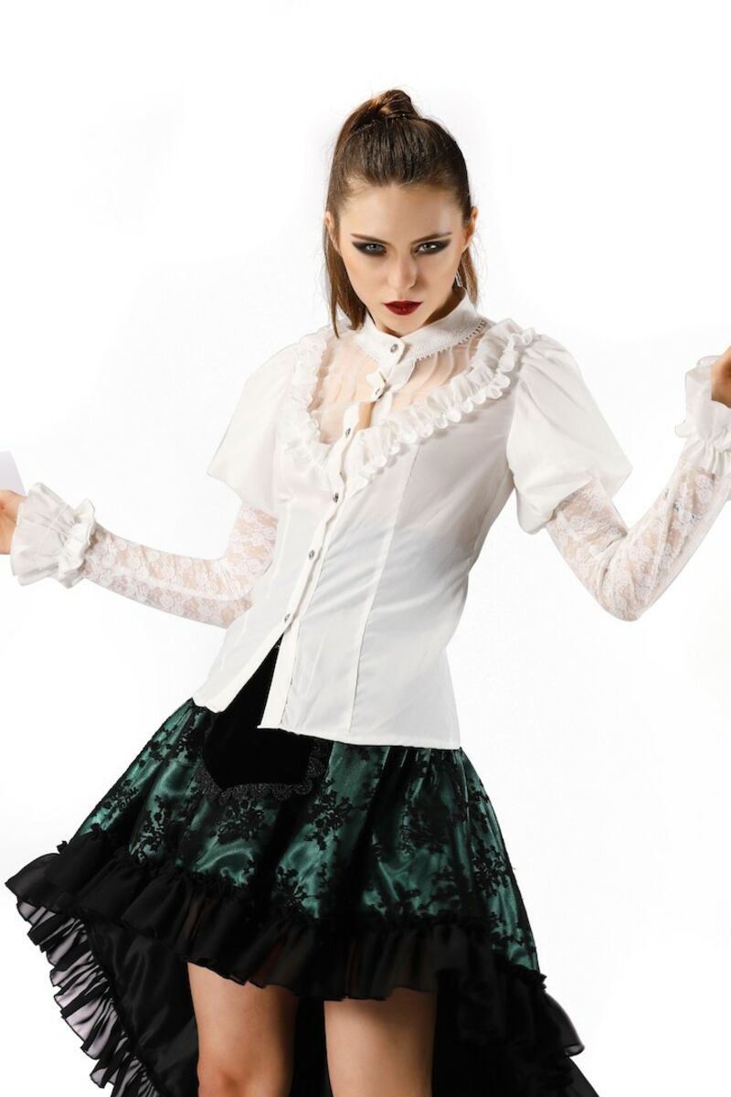 photo n°3 : Chemise gothique en dentelle blanche