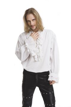 Chemise gothique romantique pour homme à jabot