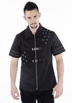 Chemise Gothique Steampunk noir