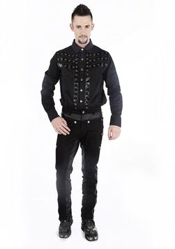 Chemise homme steampunk Noir